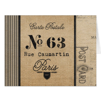 Burlap Postage Vintage Pays Français