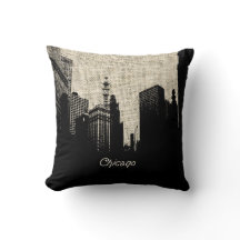 Burlap Retro Chicago