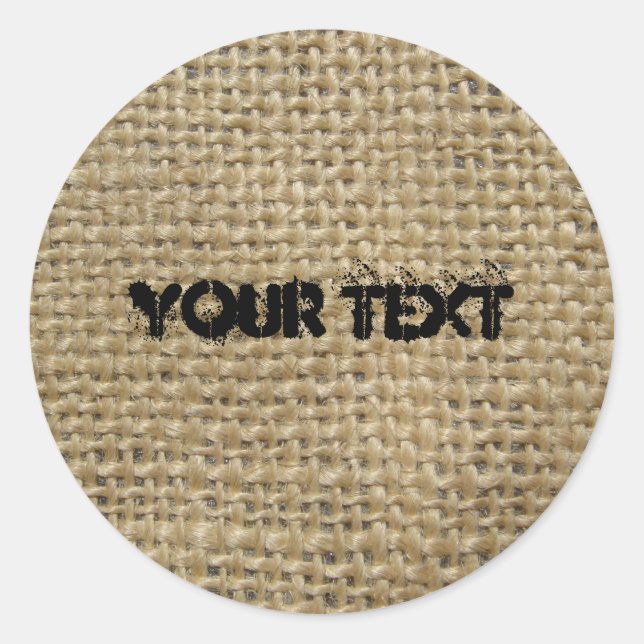 Burlap Runder Aufkleber (Vorderseite)
