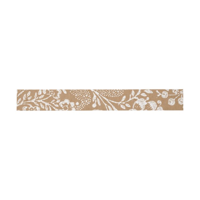 Burlap Rustic Wedding Kraft Lace Imitate Textur Einladungsbanderole (Flach)