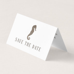 Burlap-Seepferd, Foto Save the Date-Karte Visitenkarten