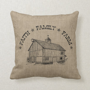 Burlap-Stall Kissen