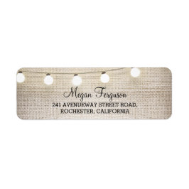 Burlap String Lights Rustikal