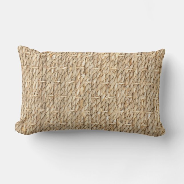 Burlap-Textur Lendenkissen (Vorderseite)