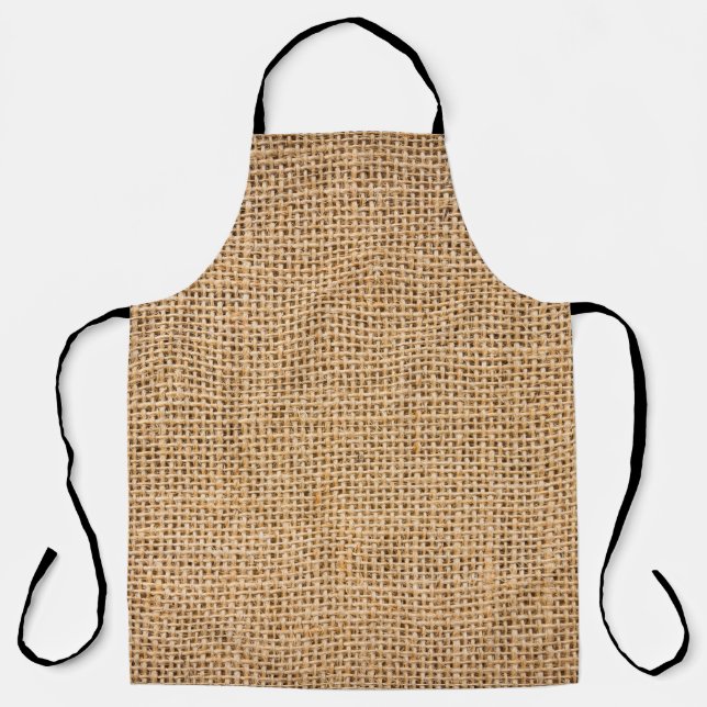 Burlap-Textur, nahtloser Hintergrund Schürze (Vorderseite)