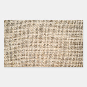 Burlap-Textur Rechteckiger Aufkleber