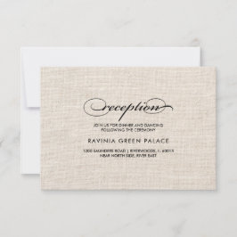 Burlap Texture Polka Dot Pattern Empfang Card Einladung