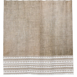 Burlap & Trim Douche rideau