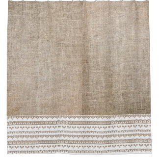 Burlap & Trim Duschvorhang