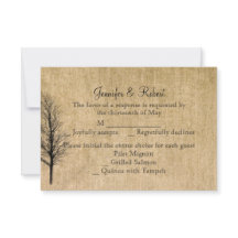 Burlap- und Birch Posh-Hochzeitskarte