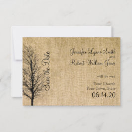 Burlap und Birch Posh Wedding speichern das Datum Save The Date