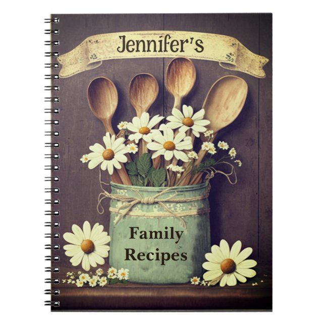 Burlap und Daisies Notizblock (Vorderseite)