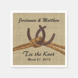 Burlap und Hufeisen Serviette