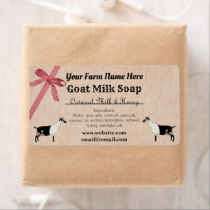 Burlap- und Karierte Goat Milk Soap Label - Alpen