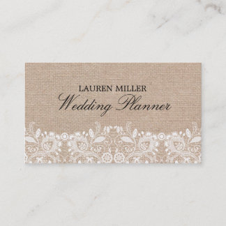 Burlap- und Lace Business Card Visitenkarte