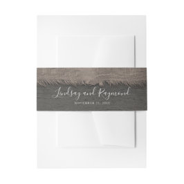 Burlap- und Old Wood Rustic Country Wedding Einladungsbanderole