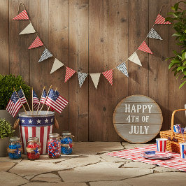 Burlap-US Flagge patriotisch