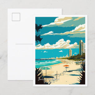Burleigh Heads Beach Australien Reisebeispiele Postkarte
