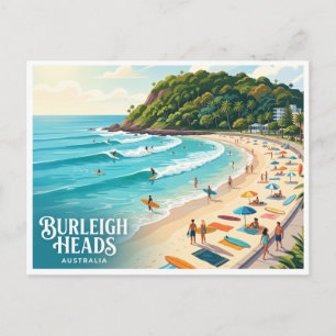 Burleigh Heads Beach Gold Coast Australien Postkarte
