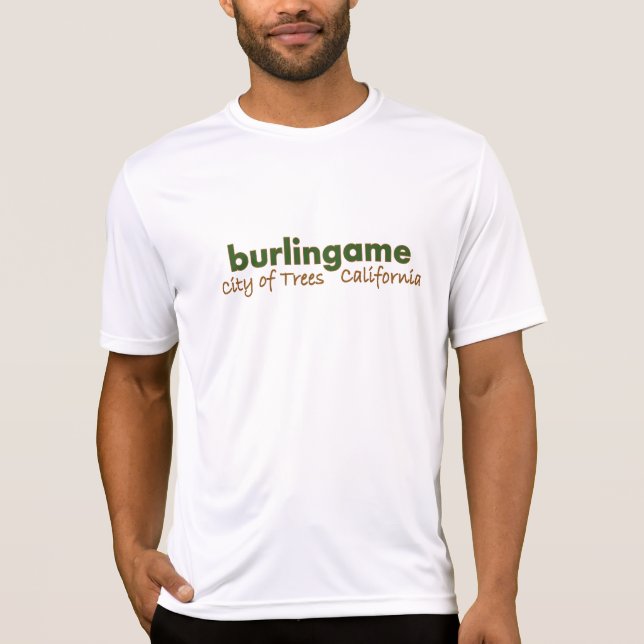 Burlingame Stadt der Bäume athletisch T-Shirt (Vorderseite)