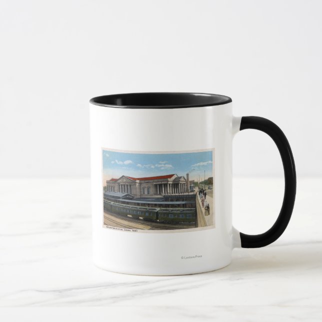 Burlington Bahnhof Ansicht Tasse (Rechts)