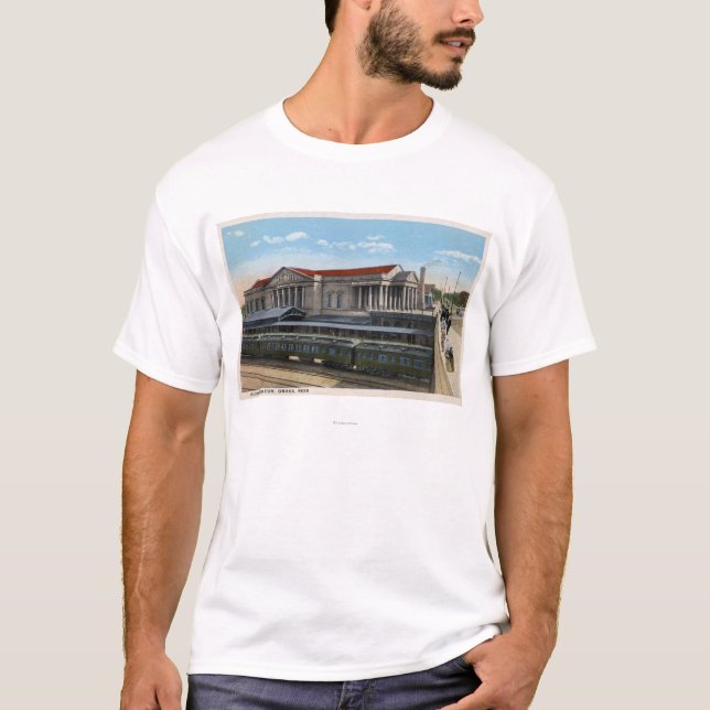 Burlington-Bahnhofs-Ansicht T-Shirt (Vorderseite)