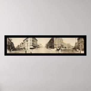 Burlington, IA Main St. Foto 1907 Poster