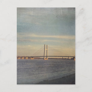 Burlington, Iowa-Brücke und Mississippi-Fluss Postkarte