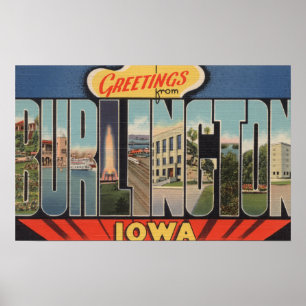 Burlington, Iowa - Großbuchstaben - Szenen 2 Poster