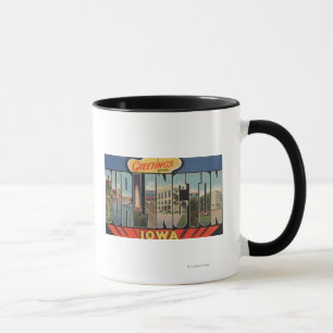 Burlington, Iowa - große Buchstabe-Szenen 2 Tasse