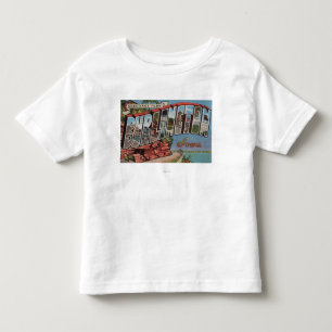 Burlington, Iowa - große Buchstabe-Szenen Kleinkind T-shirt