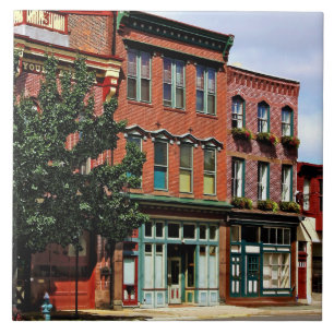 Burlington NJ - Straße im historischen Bezirk Fliese