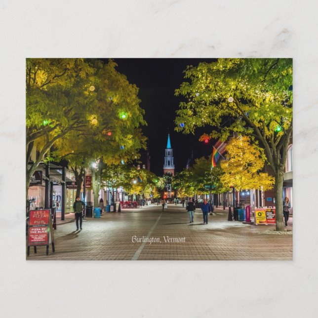 Burlington, Stadtbild Vermont, Postkarte (Vorderseite)