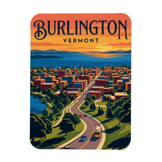 Burlington USA Magnet (Vertikal)