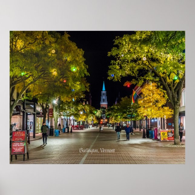 Burlington, Vermont cityscape photograph Poster (Vorne)
