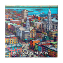 Burlington, Vermont Comic Book Style Art