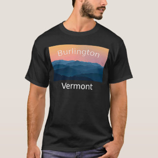 Burlington Vermont Mountain Sonnenuntergang Heimat T-Shirt