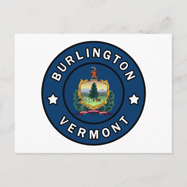 Burlington Vermont Postkarte (Vorderseite)
