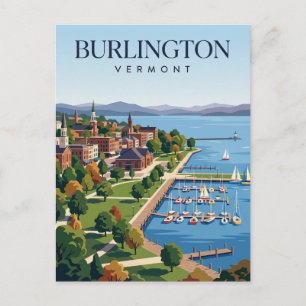Burlington Vermont Postkarte