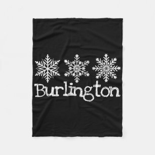 Burlington Vermont Schneeflocken Skifahren Rus Fleecedecke