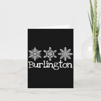 Burlington Vermont Schneeflocken Skifahrer Skifahr Karte