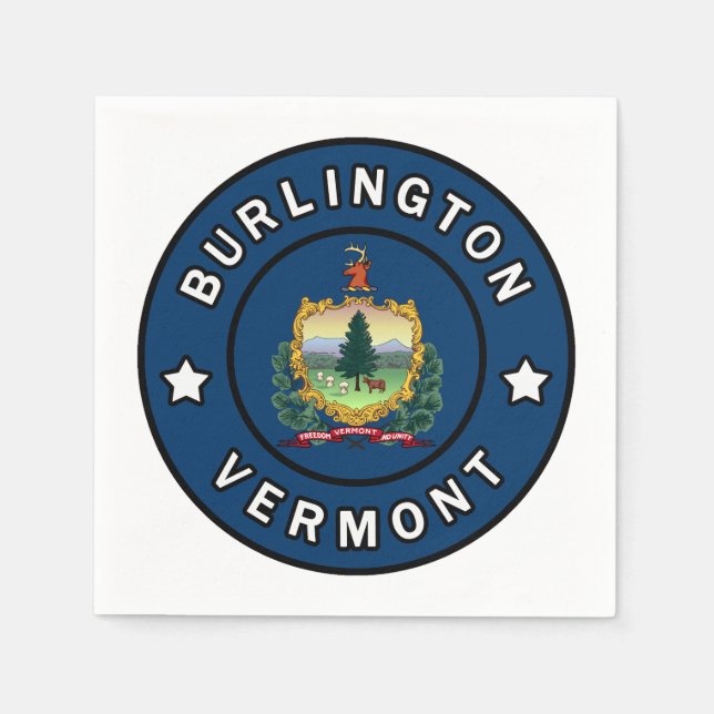 Burlington Vermont Serviette (Vorderseite)