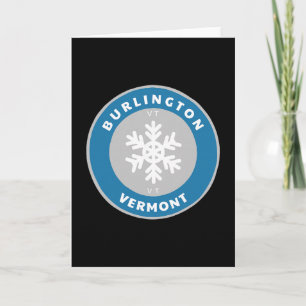 Burlington Vermont Vt Winter Schnee Schneeflocke D Karte