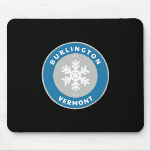 Burlington Vermont Vt Winter Schnee Schneeflocke D Mousepad