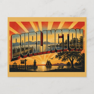 Burlington VT Lake Champlain Wasserfront Kunst Postkarte