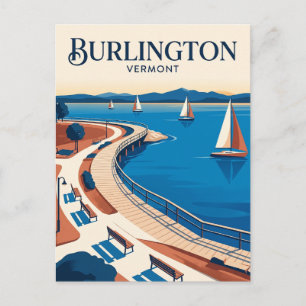 Burlington Waterfront Vermont Postkarte