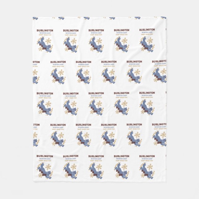 Burlington Winter Camp Fleece Blanket (Vorderseite)