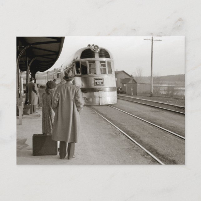 Burlington Zephyr Bahn, 1940 Postkarte (Vorderseite)