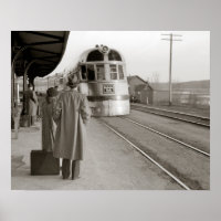 Burlington Zephyr Bahn, 1940. Vintages Foto