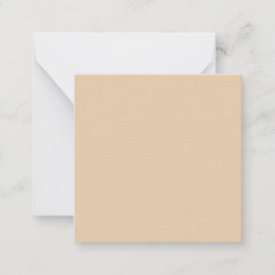 Burly Wood Solid Color Mitteilungskarte